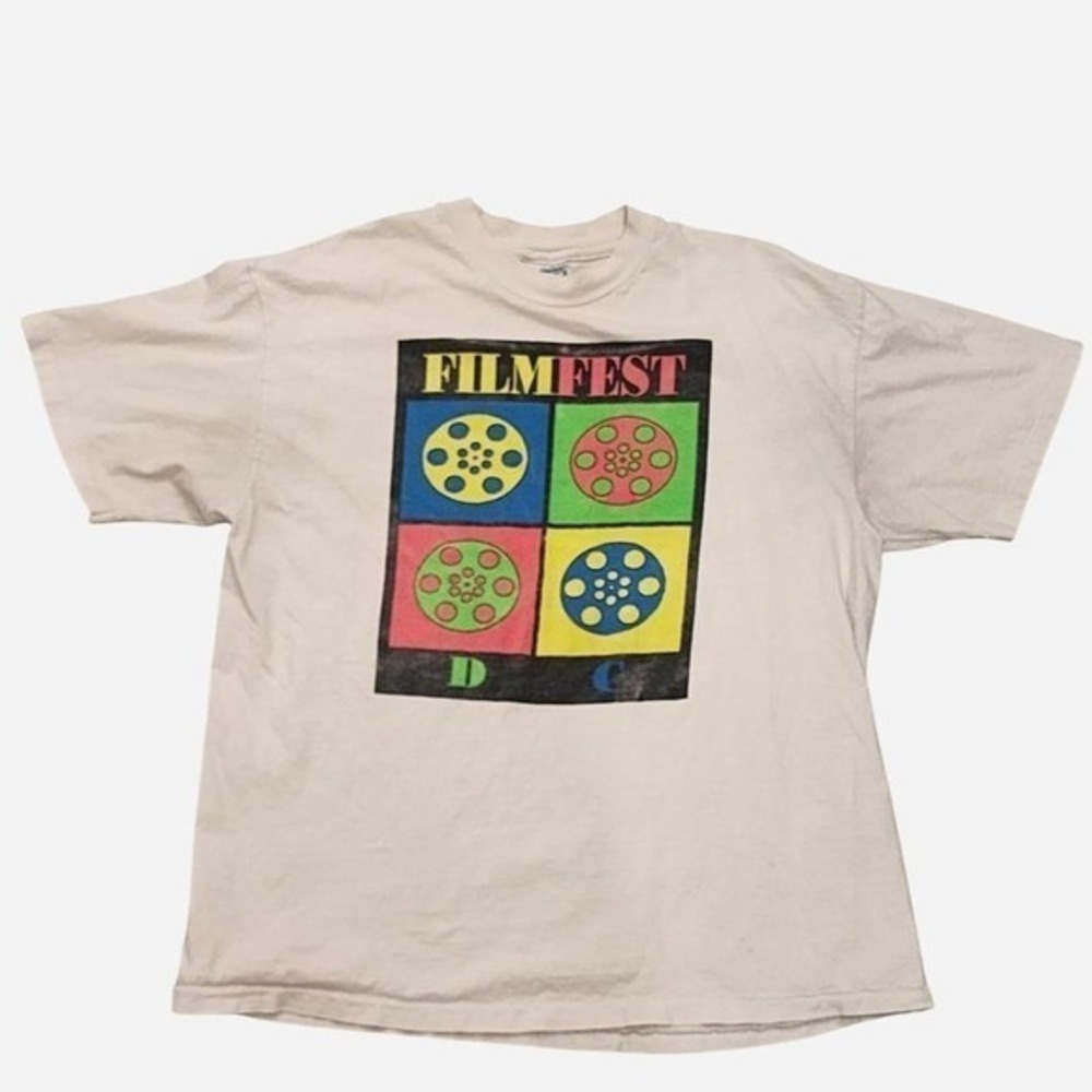 1989 Film Fest Beefy T-shirt - white cotton single stitch tshirt Washington DC
